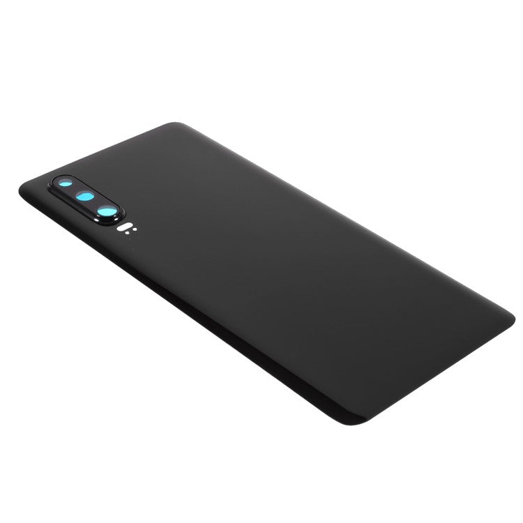 Battery Back Cover Rear Housing with Camera Lens Cover Part (without Logo) for Huawei P30 - Black