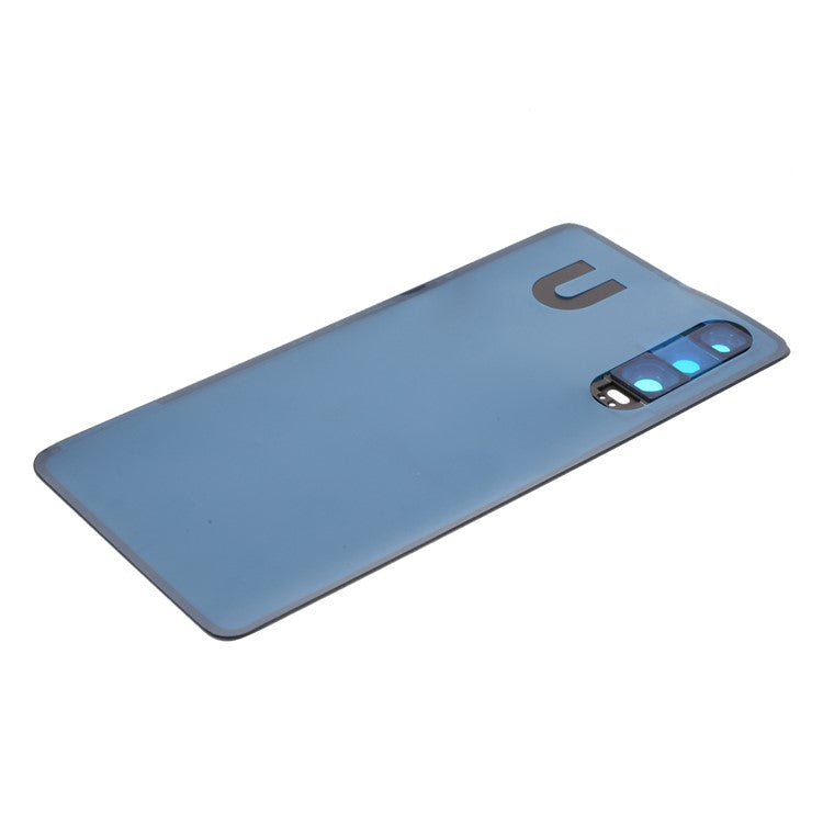 Battery Back Cover Rear Housing with Camera Lens Cover Part (without Logo) for Huawei P30 - Black