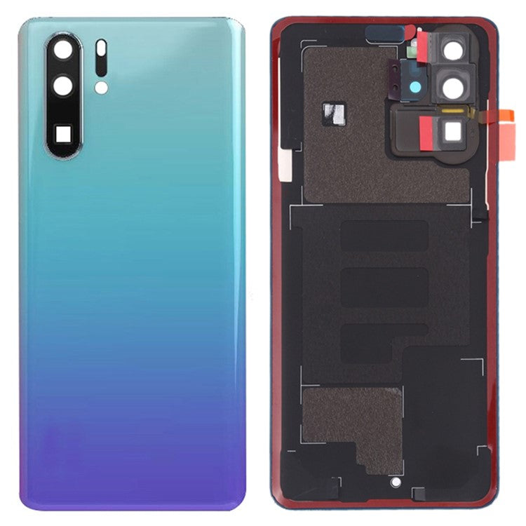 For Huawei P30 Pro Back Battery Housing Cover with Camera Ring Lens Cover Spare Part (without Logo) - Breathing Crystal