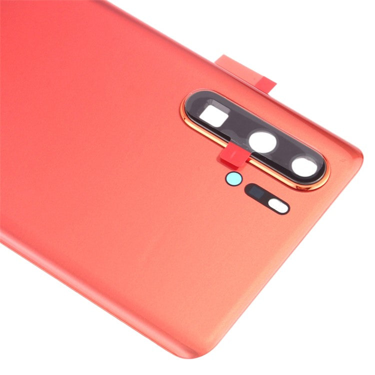 For Huawei P30 Pro Back Battery Housing Cover with Camera Ring Lens Cover Spare Part (without Logo) - Orange