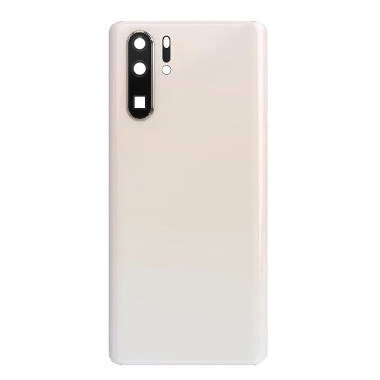 For Huawei P30 Pro Back Battery Housing Cover with Camera Ring Lens Cover Spare Part (without Logo) - Pearl White