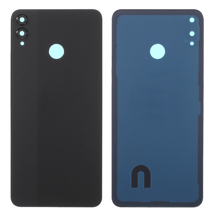 Battery Housing Back Cover with Camera Ring Lens Cover Replacement (without Logo) for Huawei Honor 8X - Black