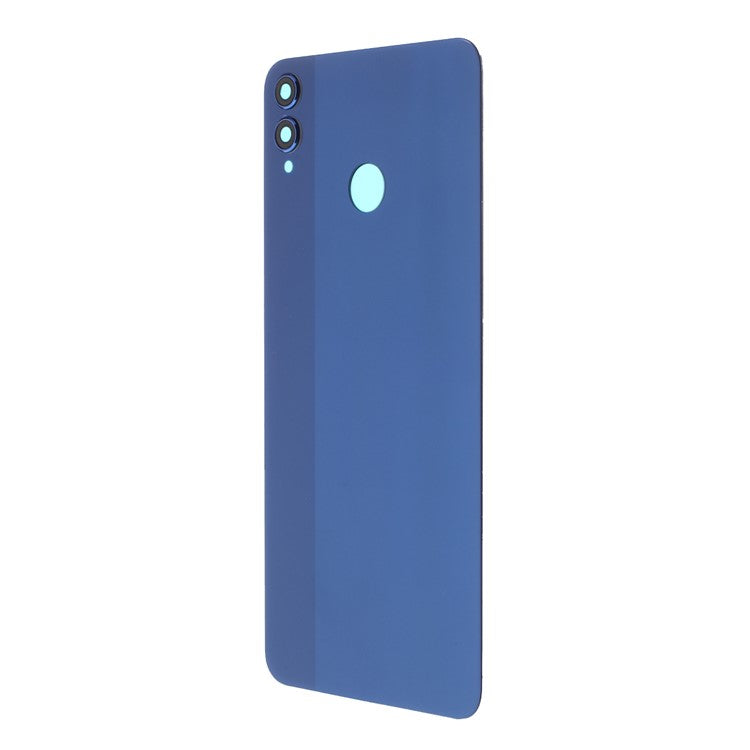 Battery Housing Back Cover with Camera Ring Lens Cover Replacement (without Logo) for Huawei Honor 8X - Blue