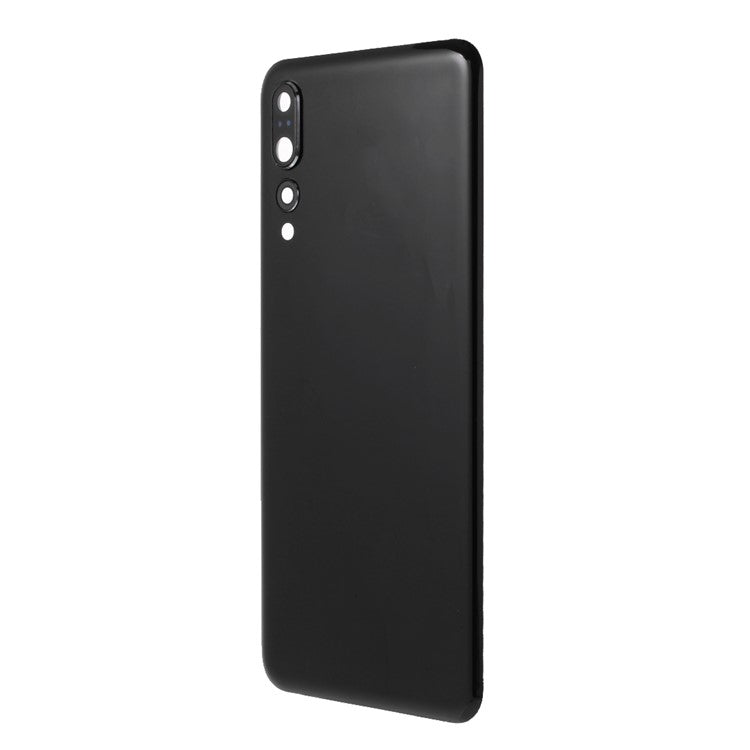 Battery Housing Back Cover with Camera Ring Lens Cover Replacement Part (without Logo) for Huawei P20 Pro - Black