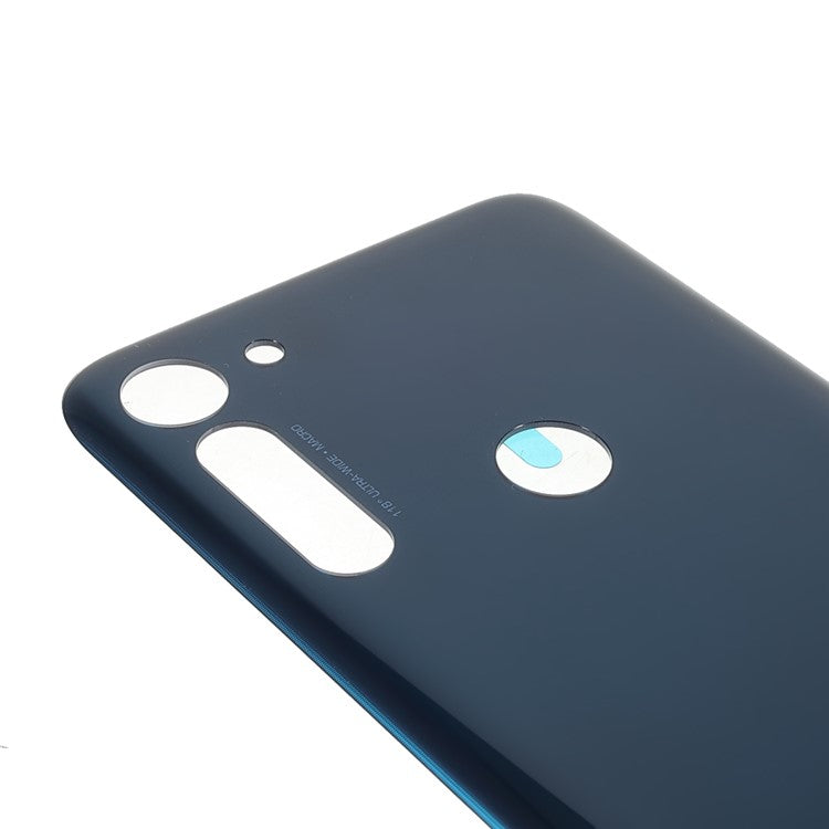 OEM Back Battery Housing Cover with Adhesive Sticker (without Logo) for Motorola Moto G8 Power - Blue