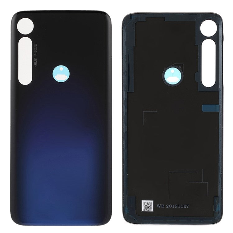OEM Back Battery Housing Cover with Adhesive Sticker (without Logo) for Motorola Moto G8 Plus - Dark Blue
