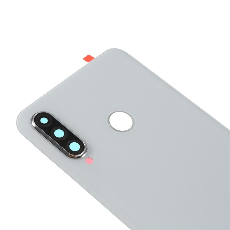 Back Battery Housing Cover with Camera Ring Lens Cover Part (without Logo) for Huawei P30 Lite (24MP) - White