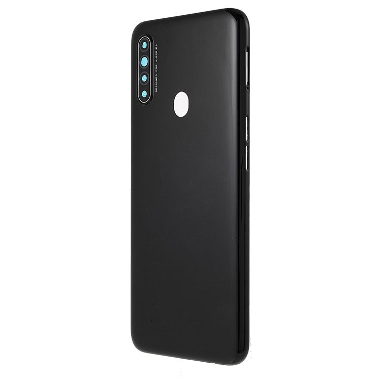 For Oppo A31 (2020) / A8 Battery Housing Back Cover with Camera Ring Lens Cover Replacement - Black