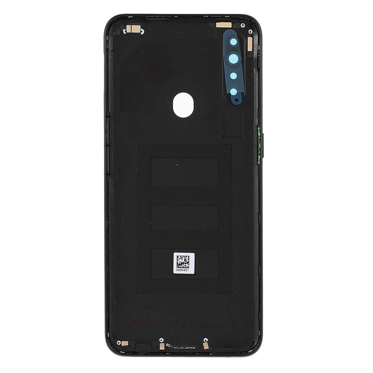 For Oppo A31 (2020) / A8 Battery Housing Back Cover with Camera Ring Lens Cover Replacement - Black