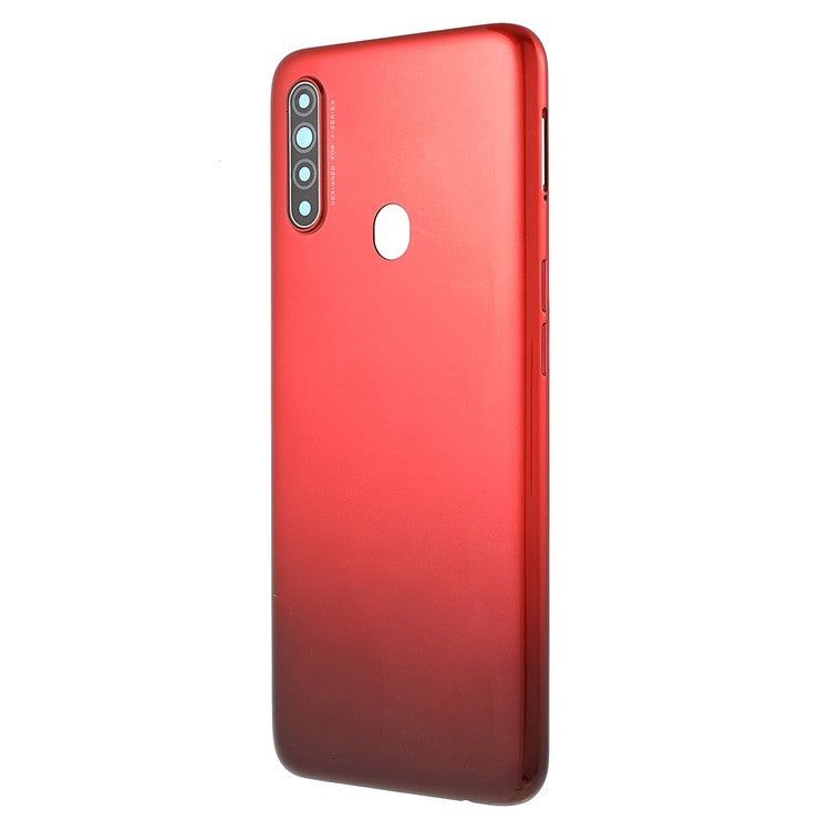For Oppo A31 (2020) / A8 Battery Housing Back Cover with Camera Ring Lens Cover Replacement - Red
