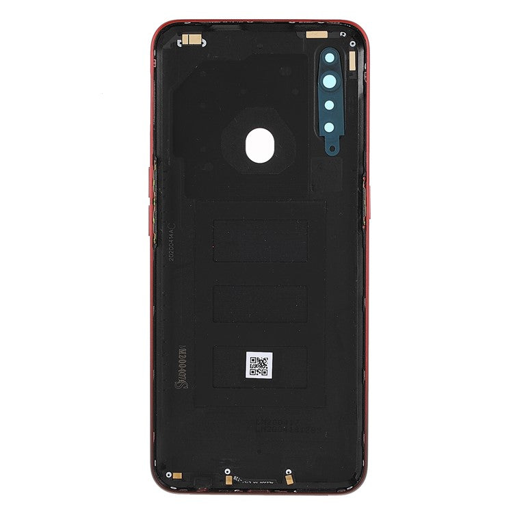 For Oppo A31 (2020) / A8 Battery Housing Back Cover with Camera Ring Lens Cover Replacement - Red
