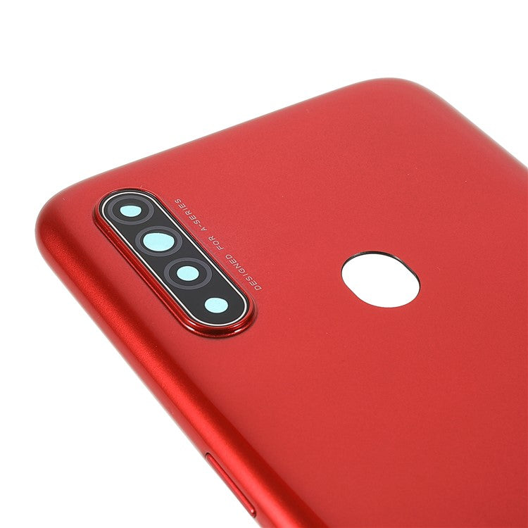 For Oppo A31 (2020) / A8 Battery Housing Back Cover with Camera Ring Lens Cover Replacement - Red