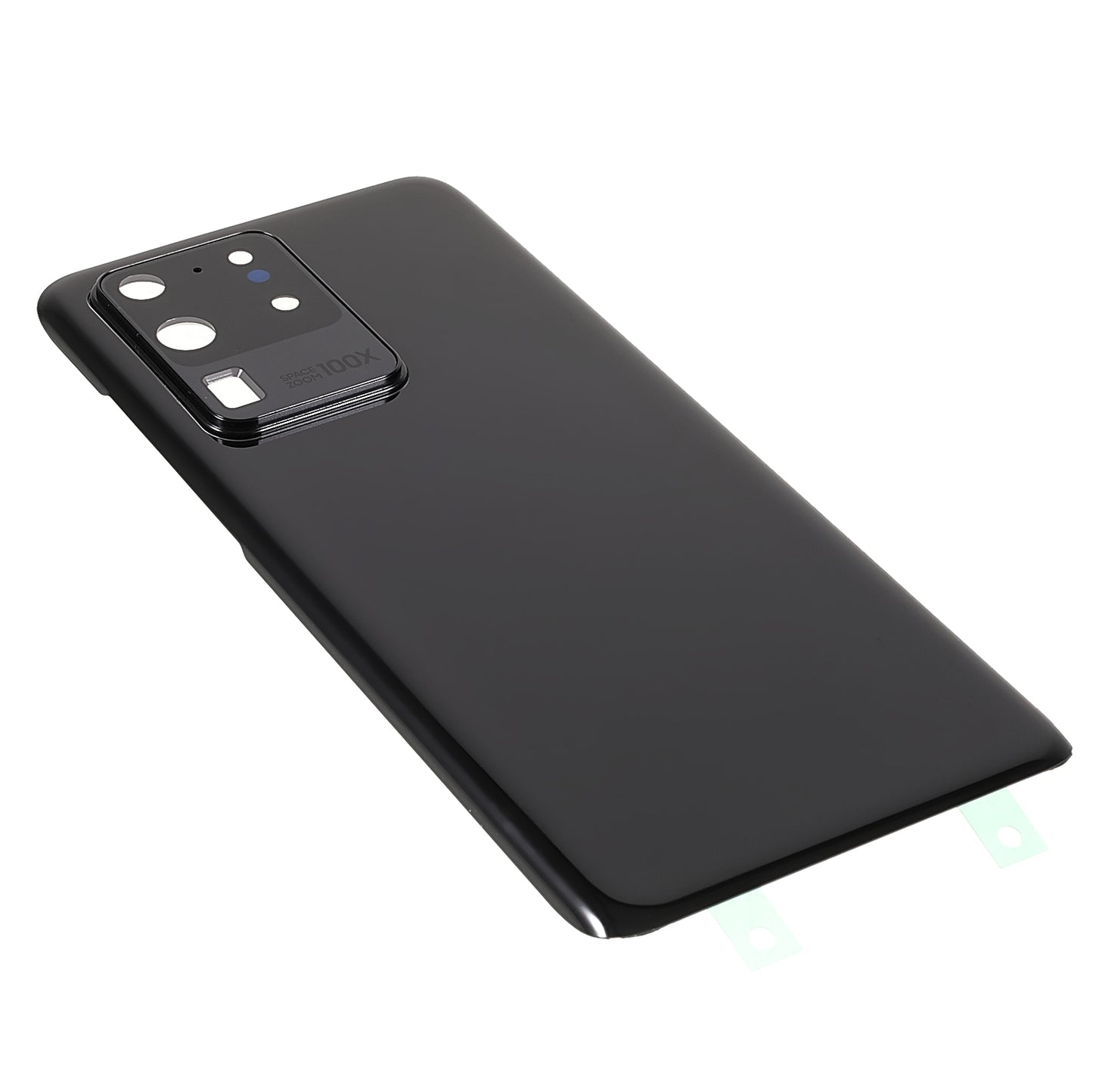 Housing Battery Door Back Cover Replacement Parts with Camera Ring Cover (without Logo) for Samsung Galaxy S20 Ultra 5G/S20 Ultra - Black