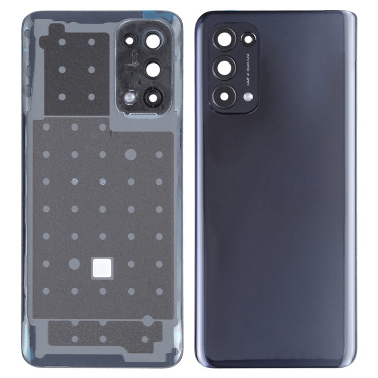 For Oppo Reno5 5G / Find X3 Lite PEGM00, PEGT00, CPH2145 OEM Back Battery Housing Cover with Camera Ring Lens Cover Part - Black