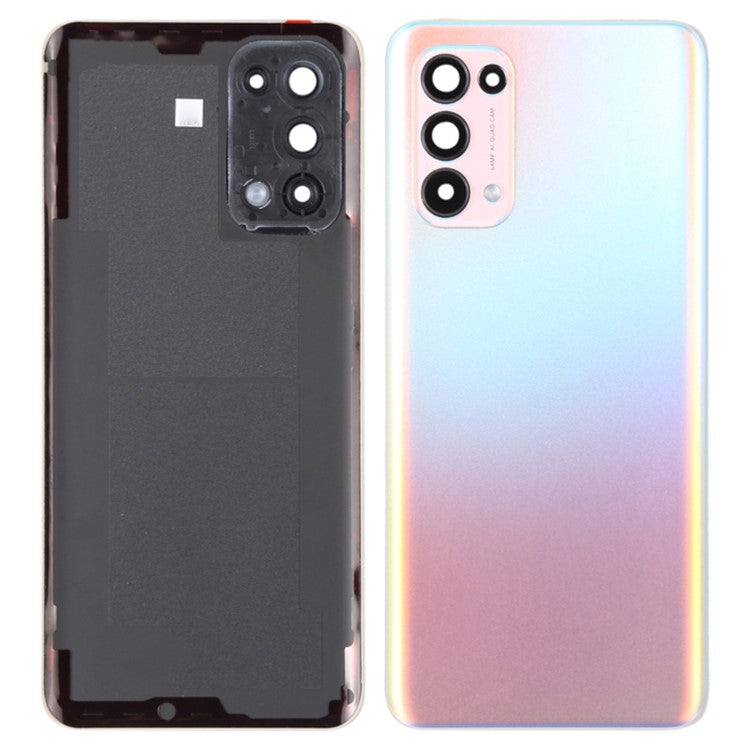 For Oppo Reno5 5G / Find X3 Lite PEGM00, PEGT00, CPH2145 OEM Back Battery Housing Cover with Camera Ring Lens Cover Part - Orange