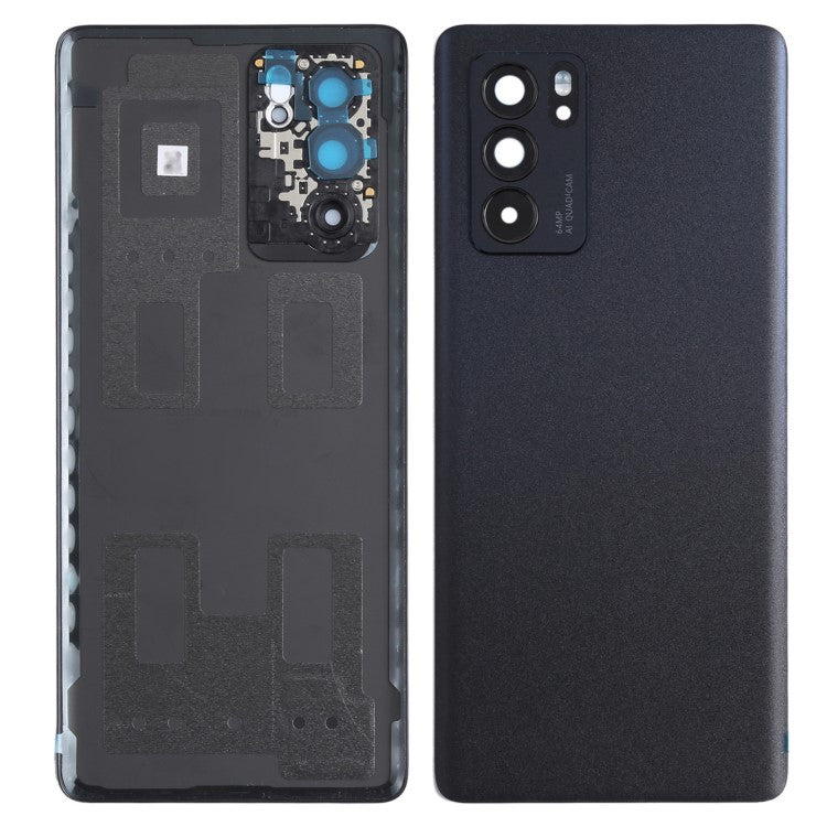 For Oppo Reno6 Pro 5G PEPM00, CPH2249 OEM Back Battery Housing Cover with Camera Ring Lens Cover Part - Black