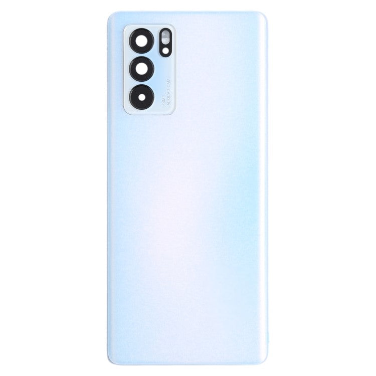For Oppo Reno6 Pro 5G PEPM00, CPH2249 OEM Back Battery Housing Cover with Camera Ring Lens Cover Part - White