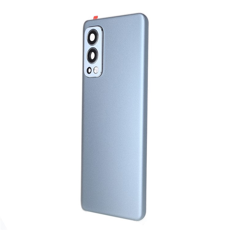 For OnePlus Nord 2 5G OEM Battery Back Cover Rear Door Housing Replacement with Camera Lens Ring Cover - Grey