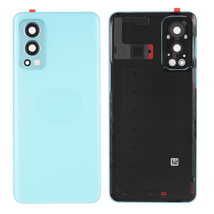 For OnePlus Nord 2 5G OEM Battery Back Cover Rear Door Housing Replacement with Camera Lens Ring Cover - Green