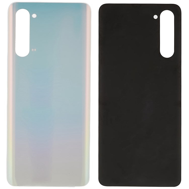 For OPPO Reno3 5G Phone Back Battery Housing Cover Replacement Parts (without Logo) - White