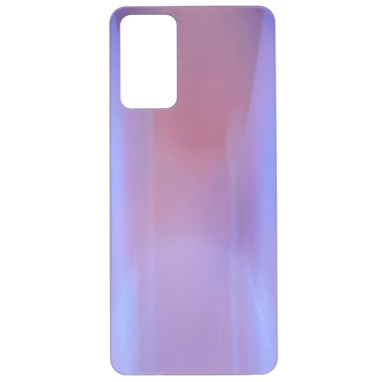For Oppo Reno6 5G Back Battery Housing Cover Phone Replacement Parts (without Logo) - Purple