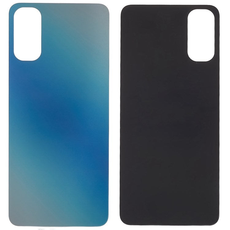 For Oppo Reno4 4G Phone Back Battery Housing Cover Replacement Parts (without Logo) - Blue