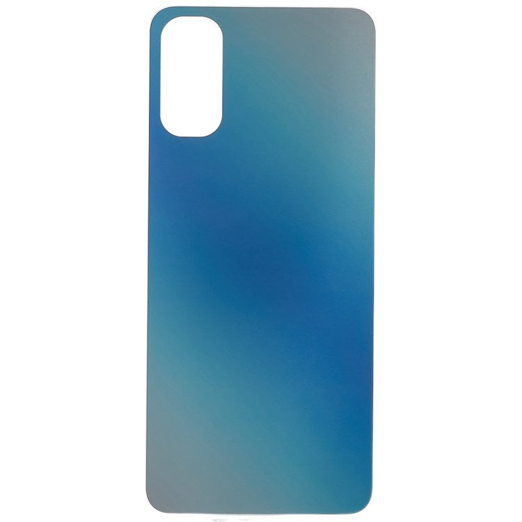 For Oppo Reno4 4G Phone Back Battery Housing Cover Replacement Parts (without Logo) - Blue
