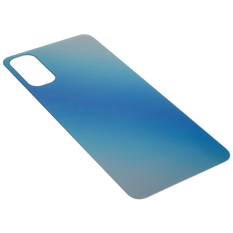 For Oppo Reno4 4G Phone Back Battery Housing Cover Replacement Parts (without Logo) - Blue