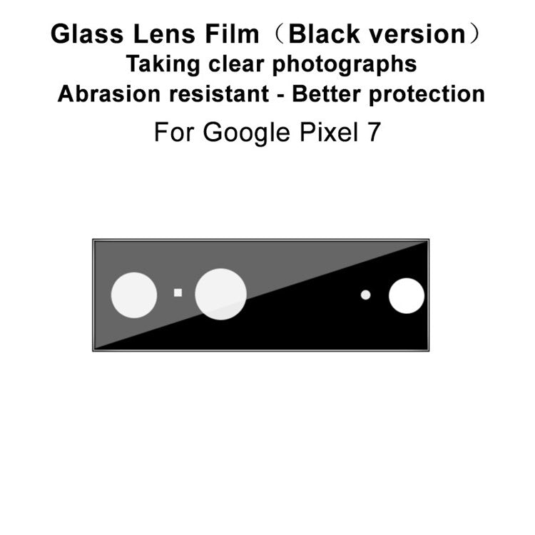 IMAK For Google Pixel 7 5G HD Clear Camera Lens Protector Anti-Scratch Tempered Glass Lens Film (Black Version)