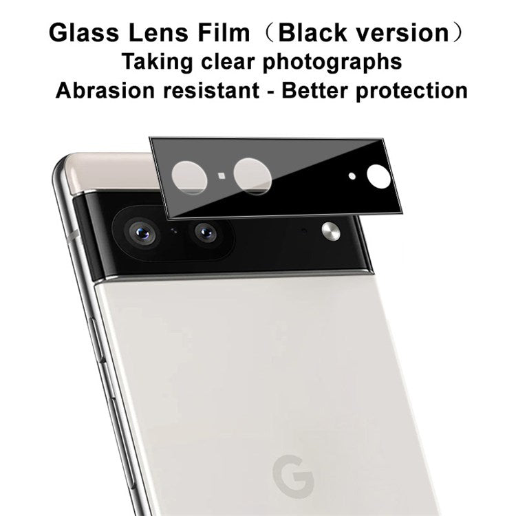 IMAK For Google Pixel 7 5G HD Clear Camera Lens Protector Anti-Scratch Tempered Glass Lens Film (Black Version)