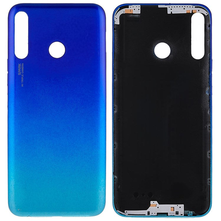 For Tecno Spark 4 Back Battery Housing Cover Replacement - Blue