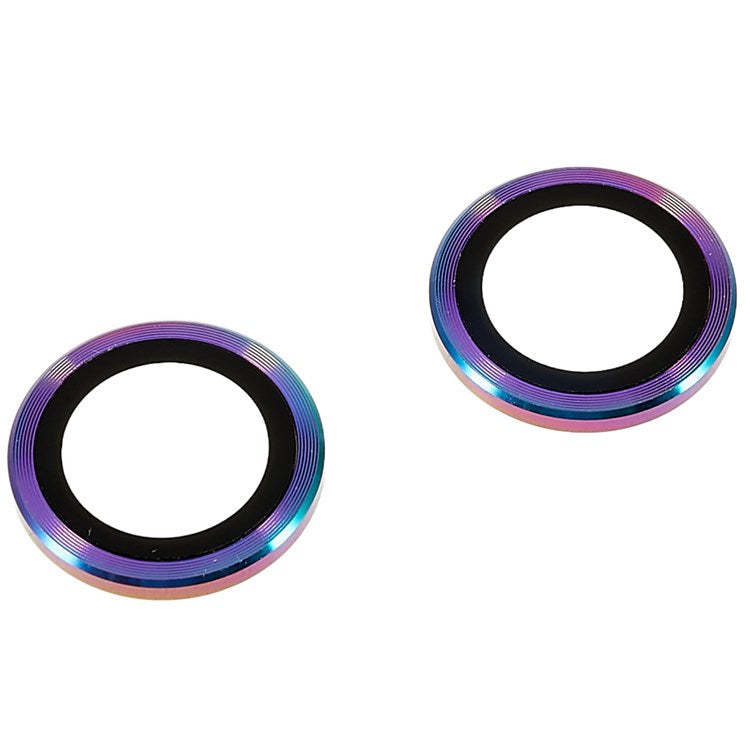2Pcs / Set Phone Rear Camera Lens Protector for iPhone 14 6.1 inch / 14 Plus 6.7 inch, Anti-scratch High Transmittance Tempered Glass Lens Protection Film - Multi-color