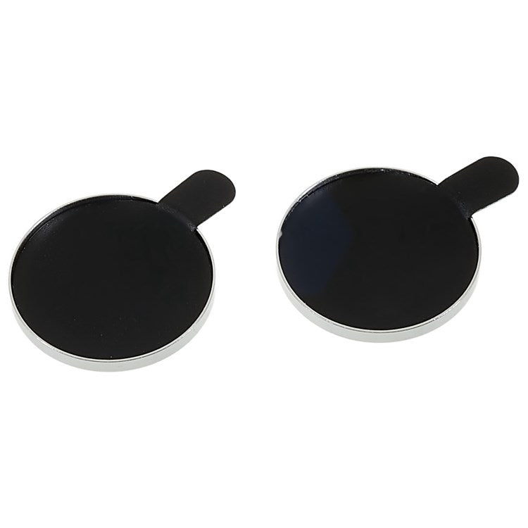 2Pcs / Set for iPhone 14 6.1 inch / 14 Plus 6.7 inch Glitter Rhinestone Camera Lens Protector Metal Ring Tempered Glass Lens Fim - Colorful Silver