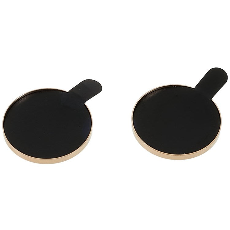 2Pcs / Set for iPhone 14 6.1 inch / 14 Plus 6.7 inch Glitter Rhinestone Camera Lens Protector Metal Ring Tempered Glass Lens Fim - Colorful Gold