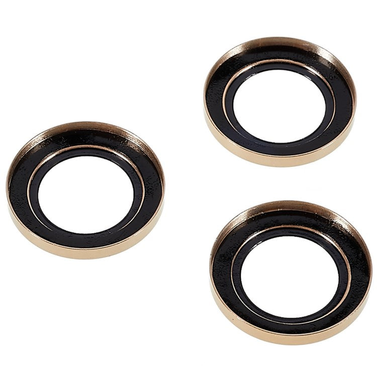 3Pcs / Set for iPhone 14 Pro 6.1 inch / 14 Pro Max 6.7 inch Rhinestone Camera Lens Protector Anti-scratch Tempered Glass Lens Cover - Colorful Gold