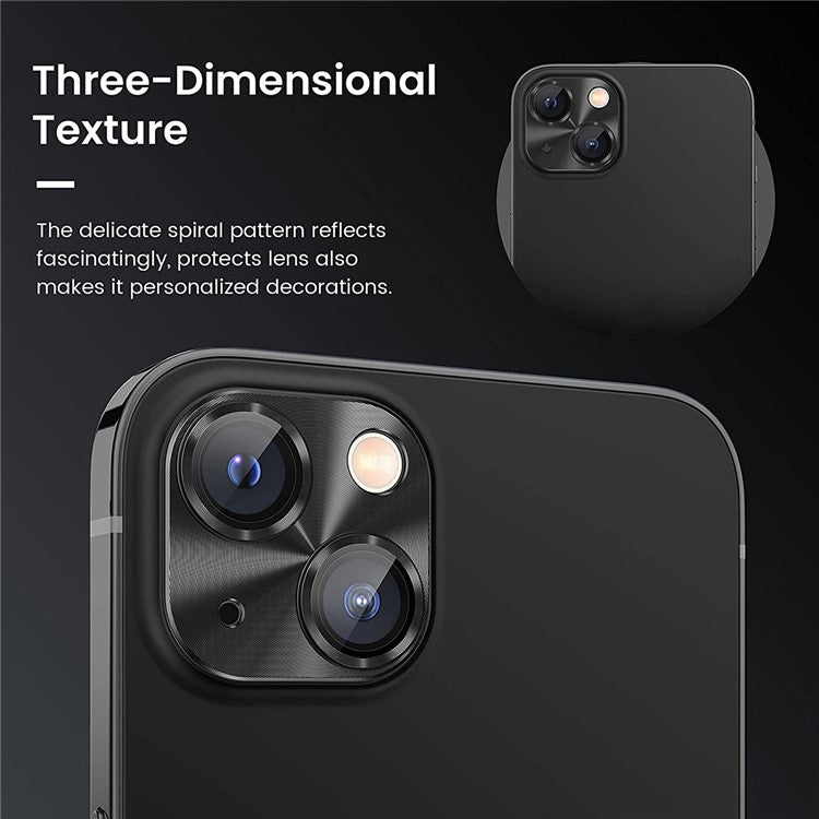 HAT PRINCE ENKAY For iPhone 14 6.1 inch / 14 Plus Full Cover Camera Lens Protector Aluminum Alloy + Tempered Glass Integrated Film - Pink