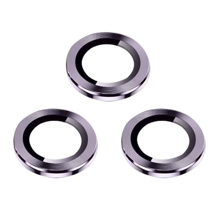 ENKAY HAT PRINCE For iPhone 14 Pro 6.1 inch / 14 Pro Max 6.7 inch 1 Set Camera Lens Film Ultra Clear Tempered Glass Aluminum Alloy Ring Lens Protector - Dark Purple