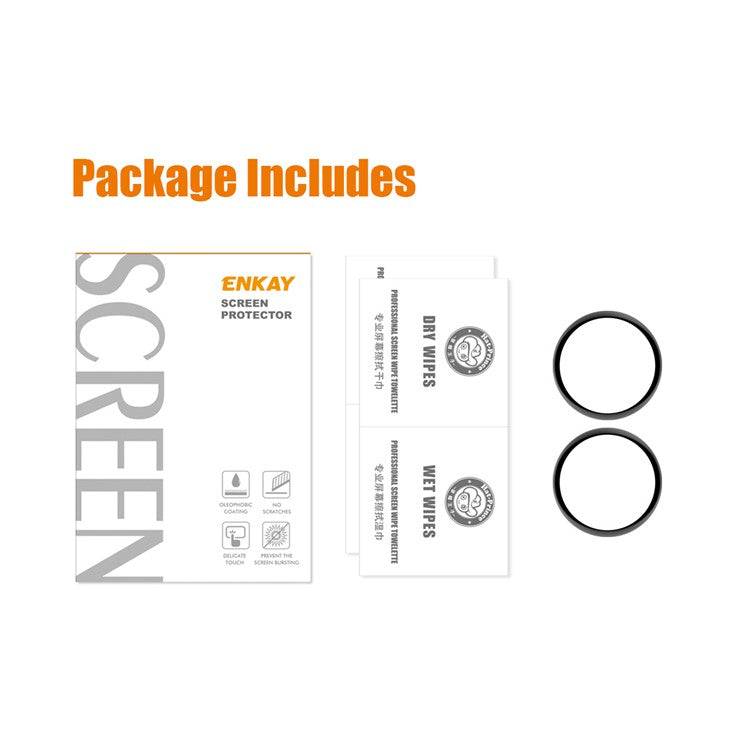 ENKAY HAT PRINCE 2Pcs / Set for Samsung Galaxy Watch 5 44mm Soft PC Edge Screen Protector 3D Curved Full Cover HD Clear PMMA Film