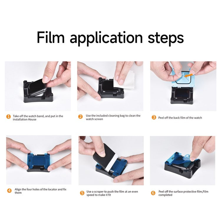 WIWU JD-107 For Apple Watch Series 6 / 5 / 4 / SE / SE (2022) / SE (2023) 40mm PMMA Screen Protector Smart Watch Screen Film with Install Tool
