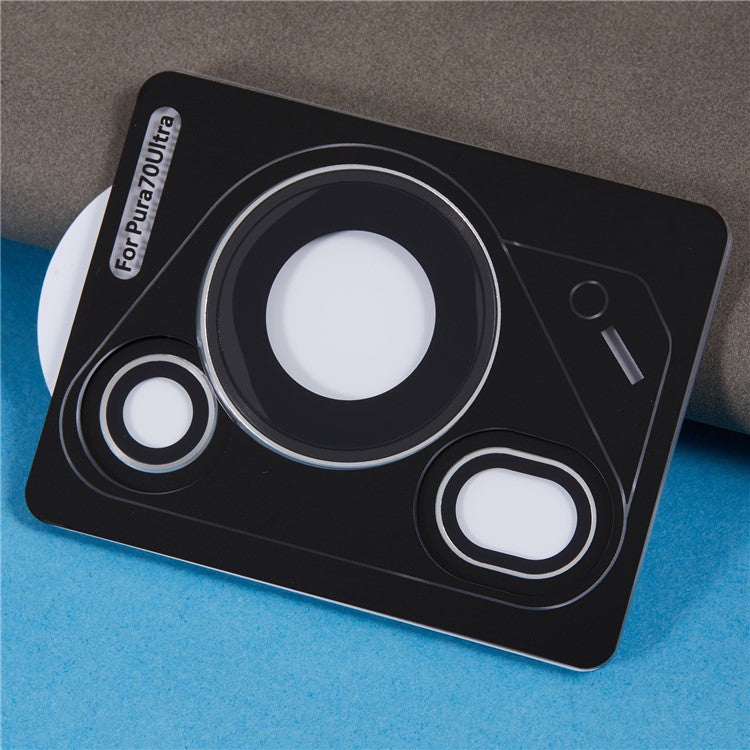 1 Set For Huawei Pura 70 Ultra Camera Lens Protector Tempered Glass Rear Lens Film - Silver