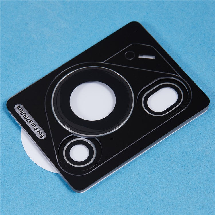 1 Set For Huawei Pura 70 Ultra Camera Lens Protector Tempered Glass Rear Lens Film - Silver