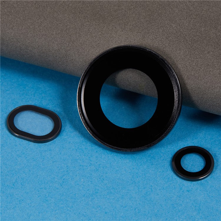 1 Set For Huawei Pura 70 Ultra Camera Lens Protector Tempered Glass Rear Lens Film - Black