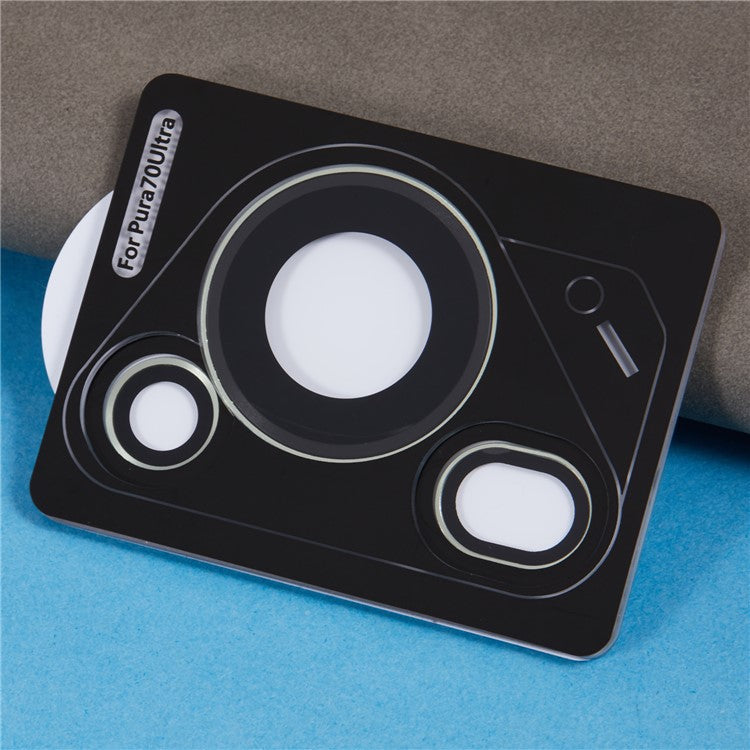 1 Set For Huawei Pura 70 Ultra Camera Lens Protector Tempered Glass Rear Lens Film - Green