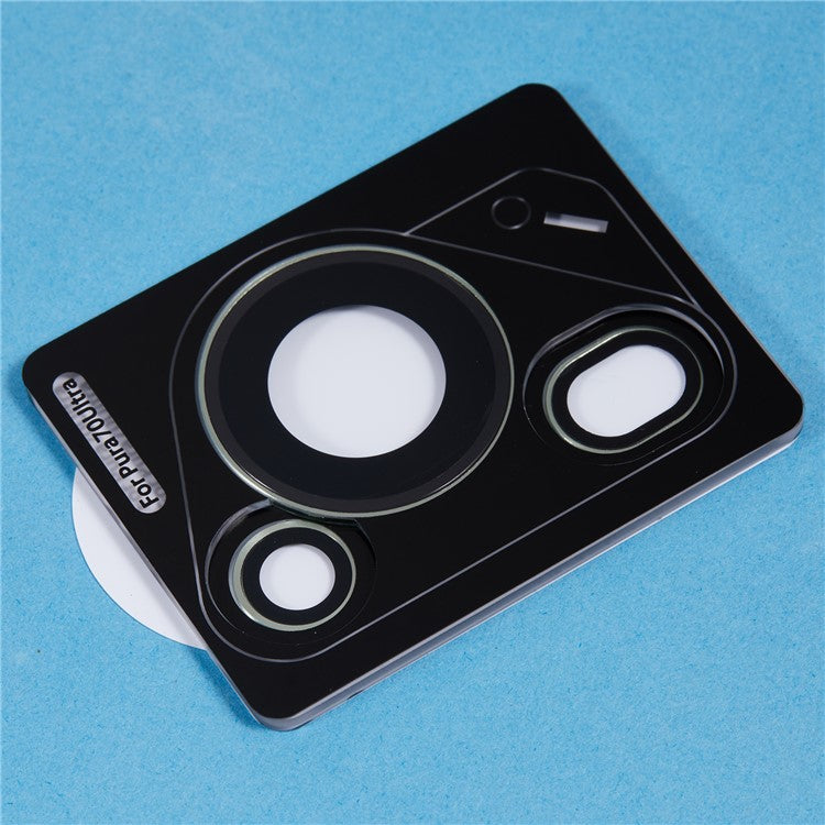 1 Set For Huawei Pura 70 Ultra Camera Lens Protector Tempered Glass Rear Lens Film - Green