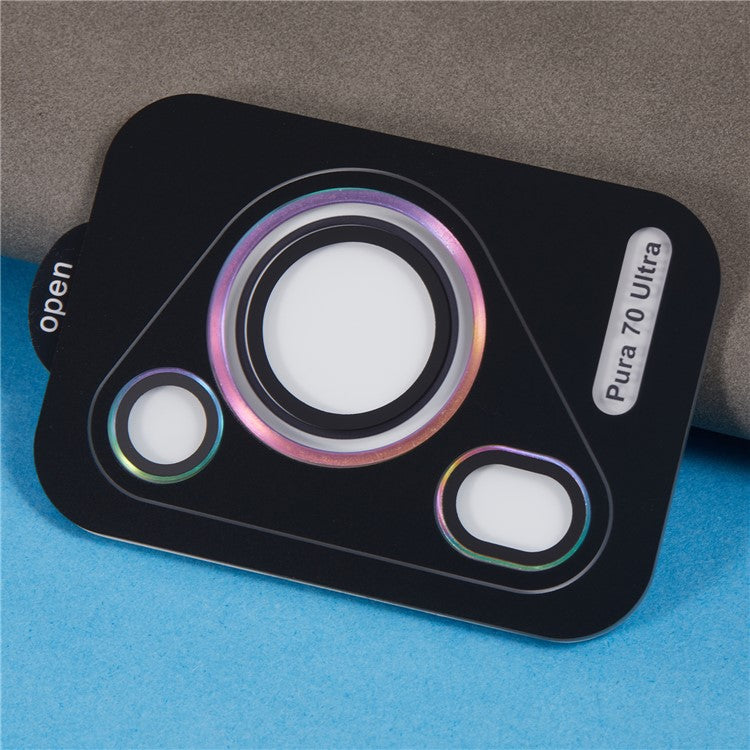 1 Set For Huawei Pura 70 Ultra Tempered Glass Camera Lens Protector Individual Rear Lens Film - Multi-Color