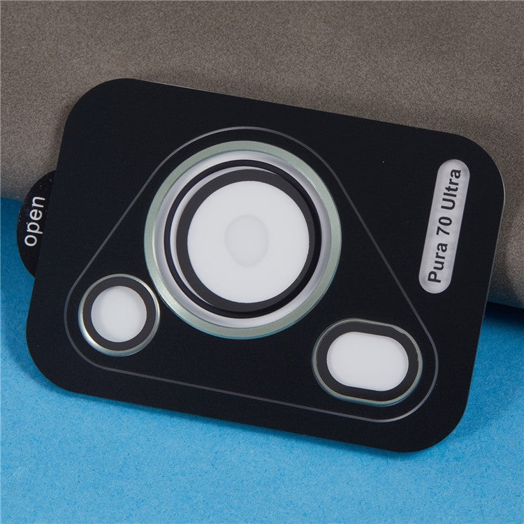 1 Set For Huawei Pura 70 Ultra Tempered Glass Camera Lens Protector Individual Rear Lens Film - Green