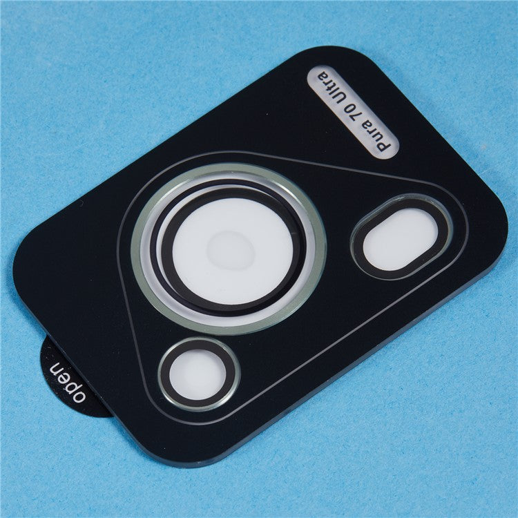 1 Set For Huawei Pura 70 Ultra Tempered Glass Camera Lens Protector Individual Rear Lens Film - Green