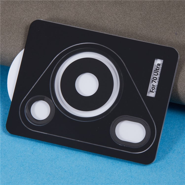 1 Set For Huawei Pura 70 Ultra Tempered Glass Camera Lens Protector Individual Rear Lens Film - Black