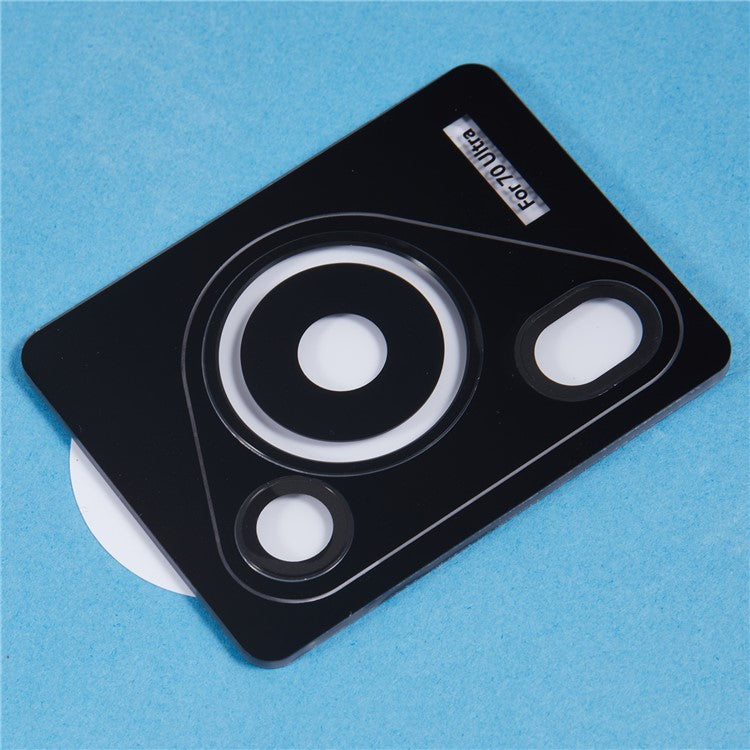 1 Set For Huawei Pura 70 Ultra Tempered Glass Camera Lens Protector Individual Rear Lens Film - Black
