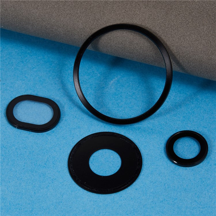 1 Set For Huawei Pura 70 Ultra Tempered Glass Camera Lens Protector Individual Rear Lens Film - Black